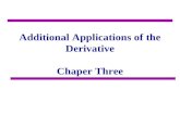Additional Applications of the Derivative Chaper Three.