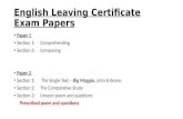English Leaving Certificate Exam Papers Paper 1 Paper 1 Section 1: Comprehending Section 2: Composing Paper 2 Paper 2 Section 1: The Single Text – Big.