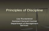 Principles of Discipline Lisa Truckenbrod Assistant General Counsel Department of Management Services.