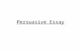 Persuasive Essay Introductions Think of your introduction as a movie trailer, giving a quick preview of the text and making us excited about it. An.