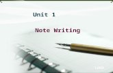 LOGO Note Writing Unit 1. Unit 1 Note writing  Basic knowledge of practical Writing  Note writing  Writing Practice.