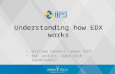 Understanding how EDX works William Sanders, Wake Tech Ben Jenkins, Wake Tech (moderator)
