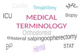 MEDICAL TERMINOLOGY. Four Word Parts Root Word It is the core of the word. It contains the fundamental meaning of the word.
