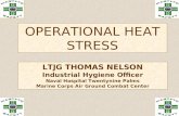 OPERATIONAL HEAT STRESS LTJG THOMAS NELSON Industrial Hygiene Officer Naval Hospital Twentynine Palms Marine Corps Air Ground Combat Center.