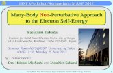 ISSP Workshop/Symposium: MASP 2012 Many-Body Non-Perturbative Approach to the Electron Self-Energy (Takada) 1 Yasutami Takada Institute for Solid State.