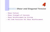 剪力與斜拉力 Shear and Diagonal Tension - Shear Failure - Shear Strength of Concrete - Shear Reinforcement by Stirrup - ACI Code Provision for Shear Reinforcement.