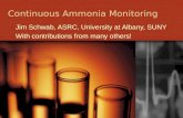 Continuous Ammonia Monitoring Jim Schwab, ASRC, University at Albany, SUNY With contributions from many others!