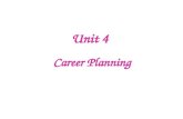 Unit 4 Career Planning. It is no use doing what you like; you have got to like what you do. – Winston Churchill 不能爱哪行才干哪行，要干哪行爱哪行。 Every man's