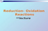 Reduction- Oxidation Reactions 5th lecture. Ceric as titrant: Ce 4+