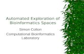 Automated Exploration of Bioinformatics Spaces Simon Colton Computational Bioinformatics Laboratory.