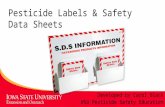 Pesticide Labels & Safety Data Sheets Developed by Carol Black WSU Pesticide Safety Education.