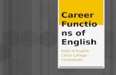 Career Functions of English Dept of English Christ College Irinjalakuda.
