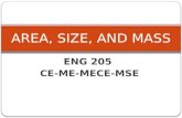 ENG 205 CE-ME-MECE-MSE AREA, SIZE, AND MASS. VOCABULARY.