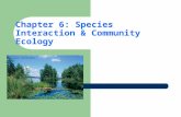 Chapter 6: Species Interaction & Community Ecology .