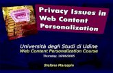 1/44 Stefano Maraspin Università degli Studi di Udine Web Content Personalization Course Thursday, 16/06/2005 Stefano Maraspin.