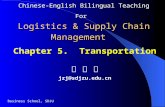 Business School, SDJU Chinese-English Bilingual Teaching For Logistics & Supply Chain Management Chapter 5. Transportation 姜 阵 剑 jzj@sdjzu.edu.cn.
