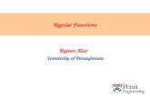 Regular Functions Rajeev Alur University of Pennsylvania.
