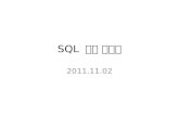 SQL 조회 도움말 2011.11.02. 목차 SQL 조회 사용안내 SQL 설명 SQL 응용.