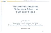 Retirement Income Solutions After the 500 Year Flood Jack Sharry Executive Vice President, LifeYield Chairman, MMI Retirement Solutions Committee September.