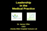 Leadership in the Medical Practice Dr. Itamar Offer CEO Neotia Elbit Hospital Venture Ltd.