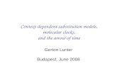 Context-dependent substitution models, molecular clocks, and the arrow of time Gerton Lunter Budapest, June 2008.