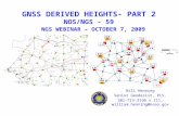 GNSS DERIVED HEIGHTS DAY 1 HT MOD GNSS HT METHODS NOS/NGS-58 DAY 2 NOS/NGS-59- Baltimore County and Fairfax County REAL TIME HT ISSUES.