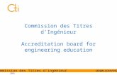 1/18 Commission des Titres d'ingénieur  ICECE November 16, 2005 Commission des Titres d’Ingénieur Accreditation board for engineering.