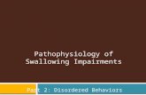 Pathophysiology of Swallowing Impairments Part 2: Disordered Behaviors.
