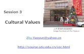 Session 3 Cultural Values Zhu Yaoyun@yahoo.cnYaoyun@yahoo.cn  上外宾馆的圣诞装扮 Image Courtesy of Zhu Yaoyun.