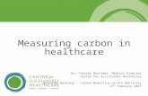 Dr. Frances Mortimer, Medical Director Centre for Sustainable Healthcare National Workshop - Carbon Modelling within Dentistry 17 th February 2015 Measuring.