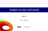 0 Multiple Access Techniques 2007.10 김영재 / 연구전문그룹 미래기술연구소.