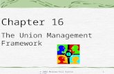 © 2002 McGraw-Hill Ryerson Ltd.1 Chapter 16 The Union Management Framework.