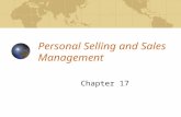 Personal Selling and Sales Management Chapter 17.