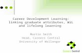 Career Development Learning: linking graduate attributes, WiL and lifelong learning Martin Smith Head, Careers Central University of Wollongong.