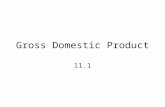 Gross Domestic Product 11.1. OBJECTIVES Describe what the gross domestic product measures. Learn two ways to calculate the gross domestic product, and.
