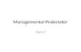 Managementul Proiectelor Curs 3. Executia Proiectului Managementul continutului Managementul problemelor Managementul riscurilor Managementul Indicatorilor.