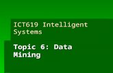 ICT619 Intelligent Systems Topic 6: Data Mining. ICT6192 Data Mining  Introduction  Business Applications of Data Mining  Data Mining Activities