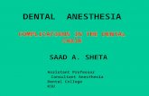 DENTAL ANESTHESIA COMPLICATIONS IN THE DENTAL CHAIR SAAD A. SHETA Assistant Professor Consultant Anesthesia Dental College KSU.