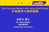 Diet Nutrition Related with Swine Herd Health 日粮营养与猪群健康 赵昕红 博士 Dr. Zhao Xinhon 独立营养师 Independent Nutritionist.
