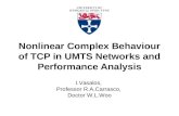 Nonlinear Complex Behaviour of TCP in UMTS Networks and Performance Analysis I.Vasalos, Professor R.A.Carrasco, Doctor W.L.Woo.