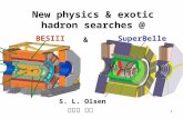 1 New physics & exotic hadron searches @ S. L. Olsen 스티픈 올슨 BESIIISuperBelle &