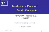 1 中央資管 ── 范錚強 1 Analysis of Data – Basic Concepts 中央大學. 資訊管理系 范錚強 mailto: ckfarn@mgt.ncu.edu.tw 2011.05 updated 14.