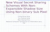 New Visual Secret Sharing Schemes With Non-Expansible Shadow Size Using Non-binary Sub Pixel Ching-Nung Yang Yun-Hsiang Liang Wan-Hsiang Chou National.