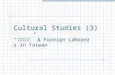 Cultural Studies (3) “ 城市飛行 ” & Foreign Laborers in Taiwan.