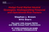 Hedge Fund Market Neutral Strategies: Distinguishing Financial and Operational Risk Factors Stephen J. Brown NYU Stern The Joint 14th Annual PBFEA and.