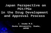 Japan Perspective on PGt/PGx in the Drug Development and Approval Process J. Azuma M.D. Osaka University, Osaka, JAPAN OSAKA UNIVERSITY.