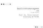 Qualitätsmanagement in der Praxis Prof. Dr. Peter Kneisel Vorlesung WS‘99/00.