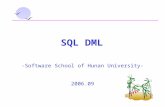 SQL DML -Software School of Hunan University- 2006.09.