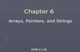 Chapter 6 Arrays, Pointers, and Strings 2008-11-26.