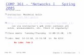 Comp 361, Spring 2005 Chapter 1: Introduction 1 COMP 361 – “Networks I” Spring 2005 last revised 14/02/05  Instructor: Mordecai Golin golingolin.